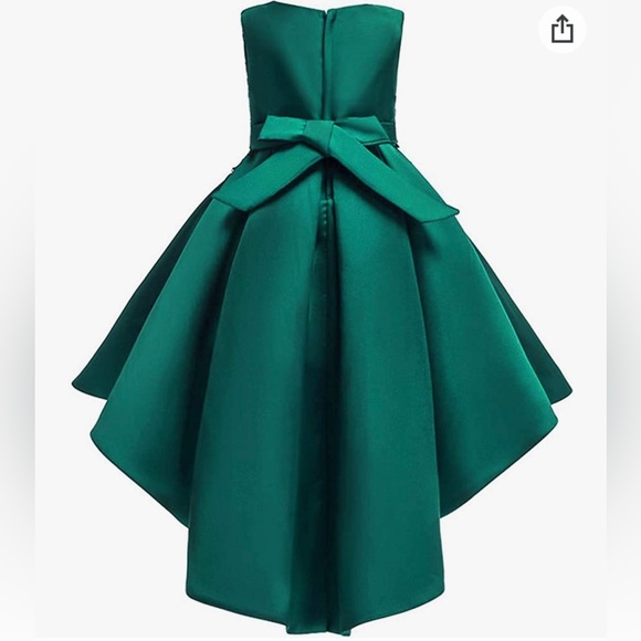 Hi Low Lace Embroidery Flower Wedding  Dress Formal , Prom Ball Gown - Picture 3 of 16